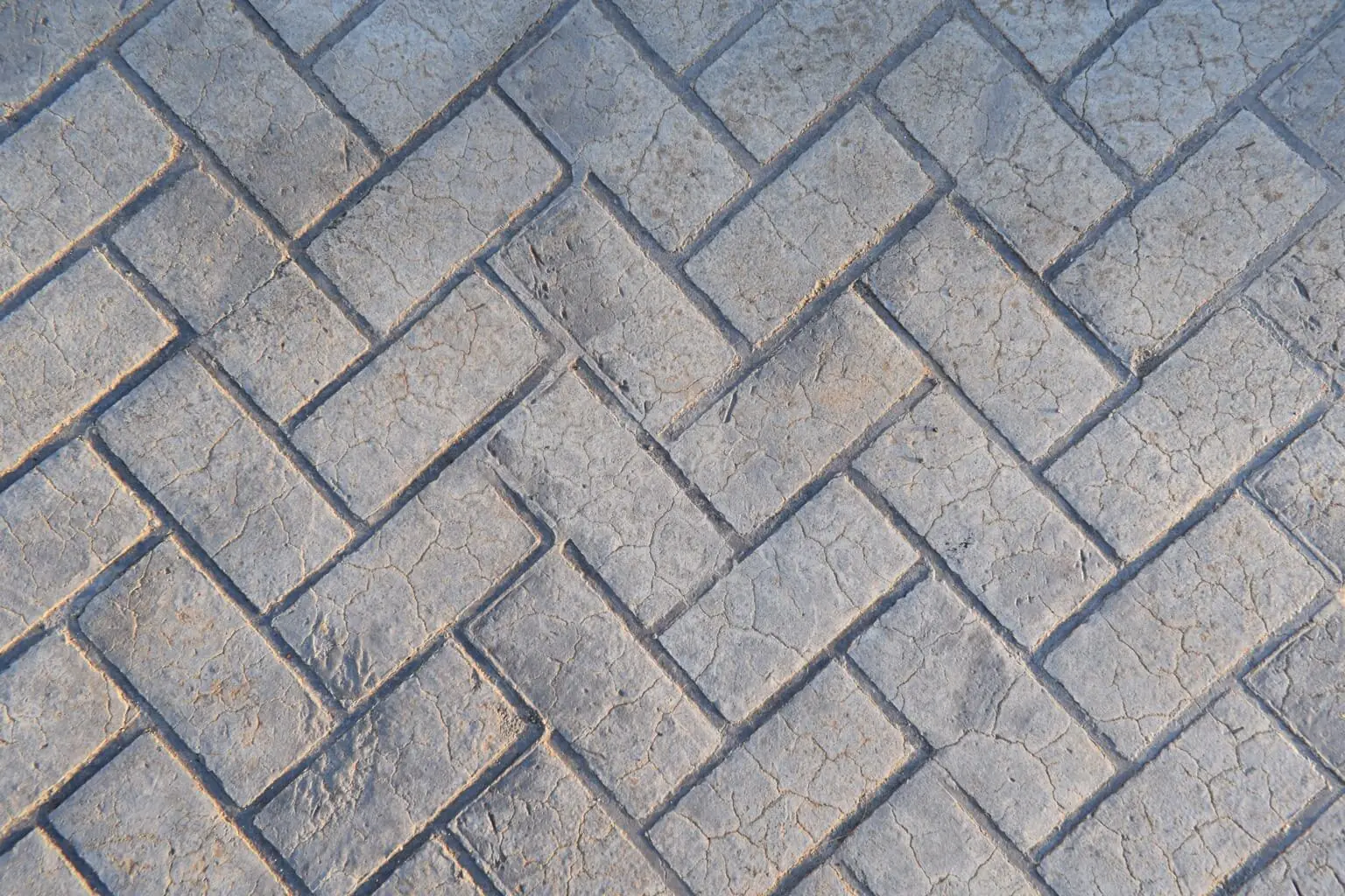 Decorative stamped concrete texture close-up
